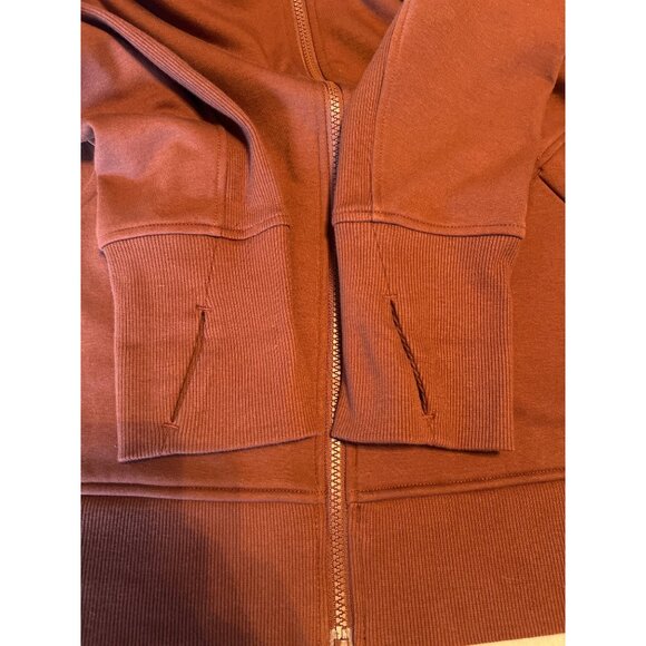Athleta Triumph Zip Hoodie 1X - Ancient Mahogany Brown Full Zip Sweatshirt - Picture 4 of 9